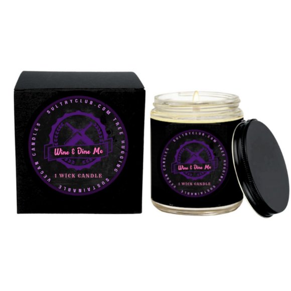 Wine And Dine Me Single Wick Candle - Picture 1 of 4